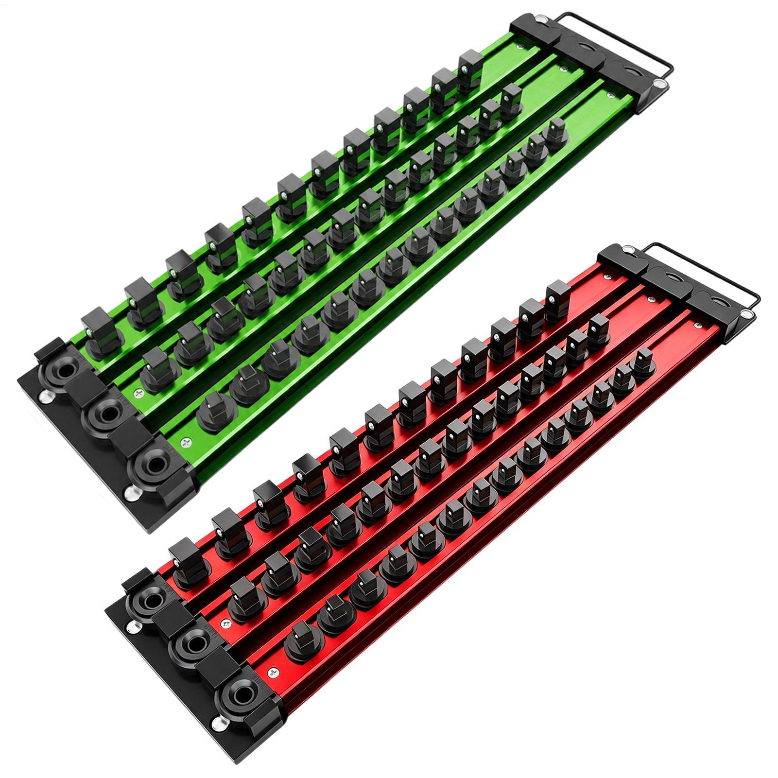 Workshop Tools Holder - Socket Storage Organizer 40-Clip Magnetic Tool