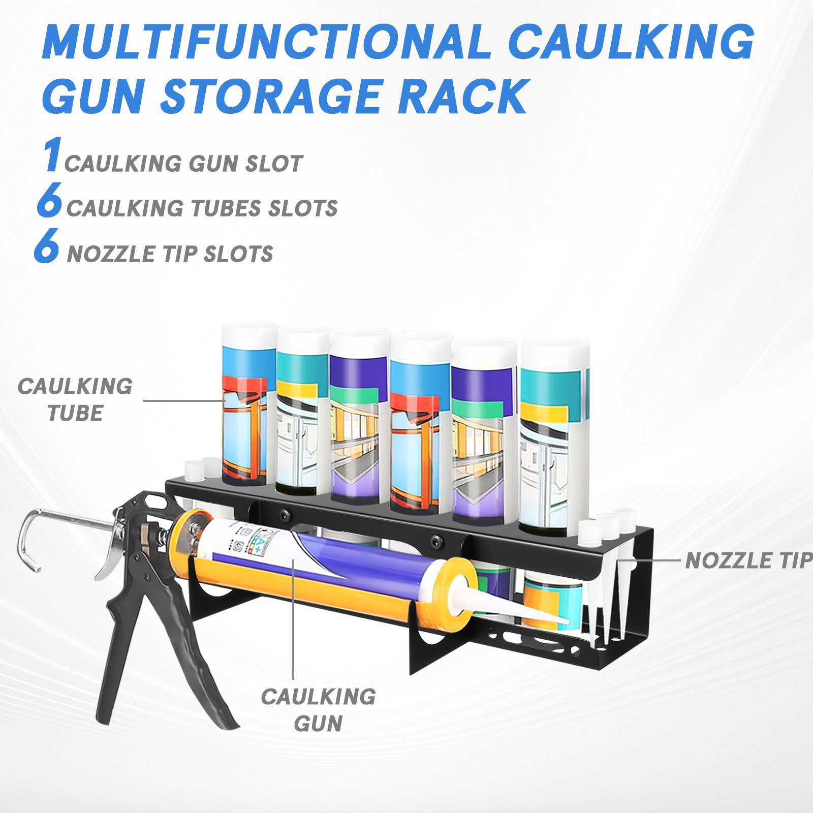 Heavy-Duty Wall-Mounted Caulki - Workshop Tools Rack review and price