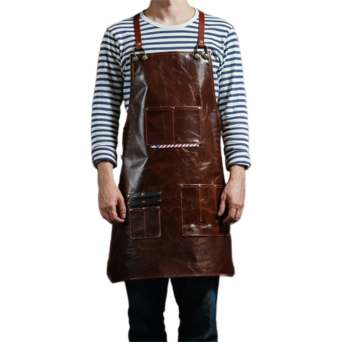 Men's Leather Work Apron with  - Workshop Cleaning Tools review and price