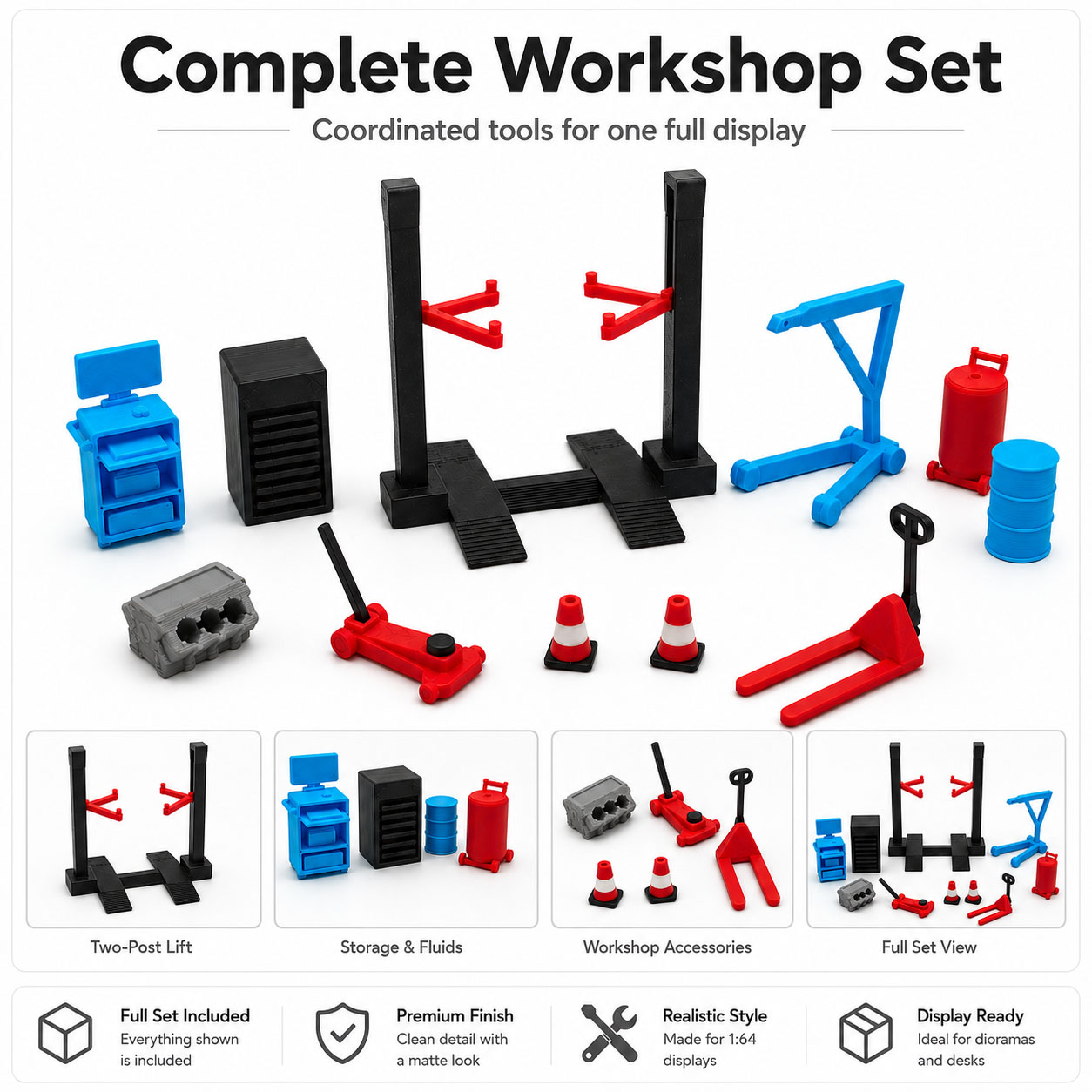 1:64 Garage Workshop Miniature - Workshop Tools Toy review and price